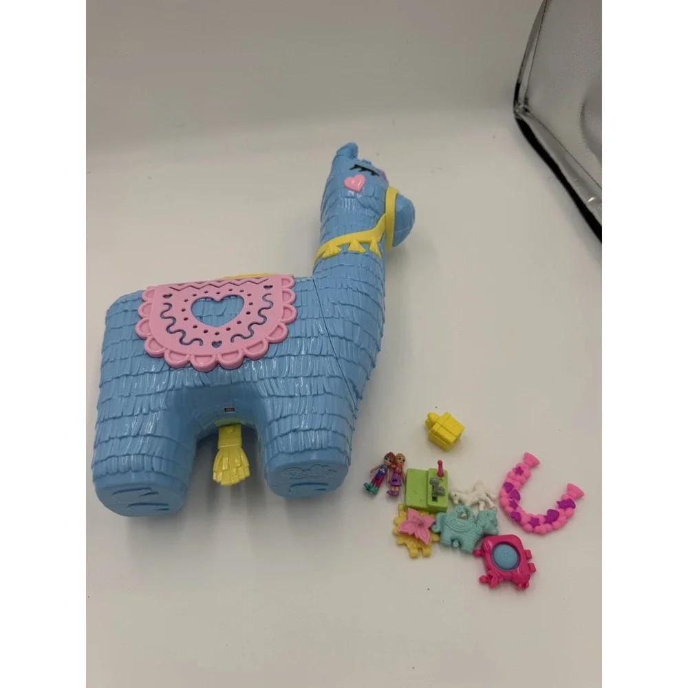 Polly Pocket Llama Party Piñata Playset HHX74 2 Dolls Accessories Mattel